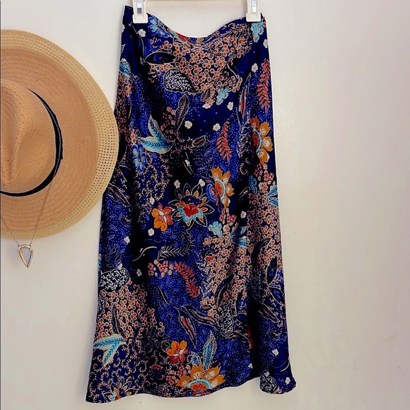 Status | Multicolored A-Line Midi Skirt for Casual Wear Size Large - Picture 1 of 6
